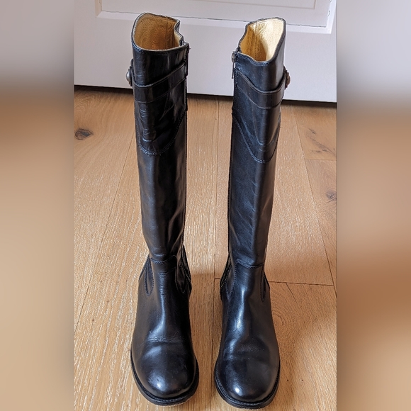 Genuine Leather Frye Boots, Size US 6.5, Black - Picture 3 of 10